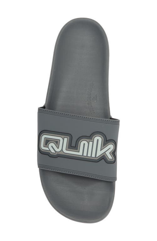 Quiksilver Rivi Wordmark Slide Sandal In Grey
