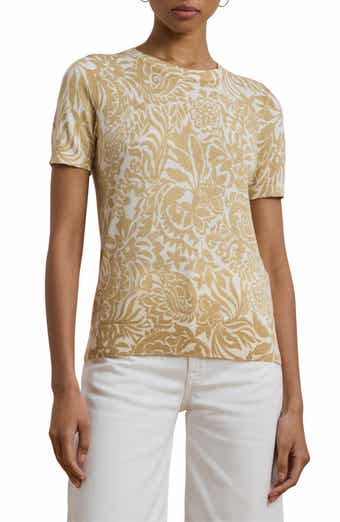 Lauren Ralph Lauren Floral Cotton Blend Sweater