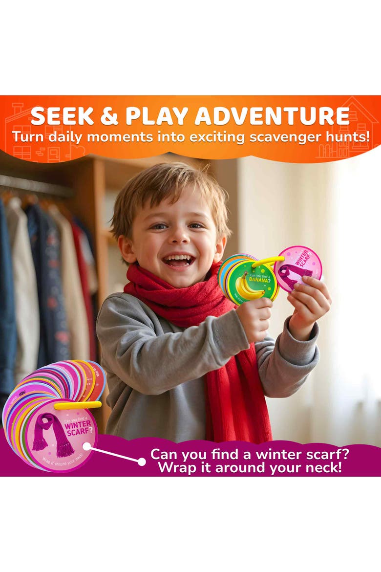 Activity Cards Scavenger Hunt Set for Toddlers, Alternate, color, Home