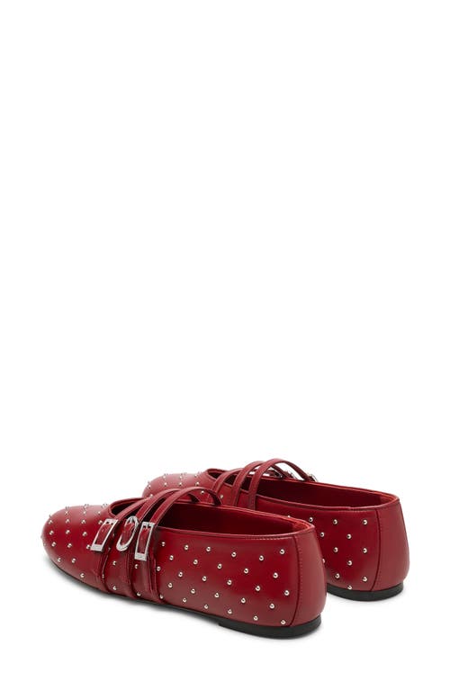 Stuart Weitzman Sostud Mary Jane Ballet Flat In Red