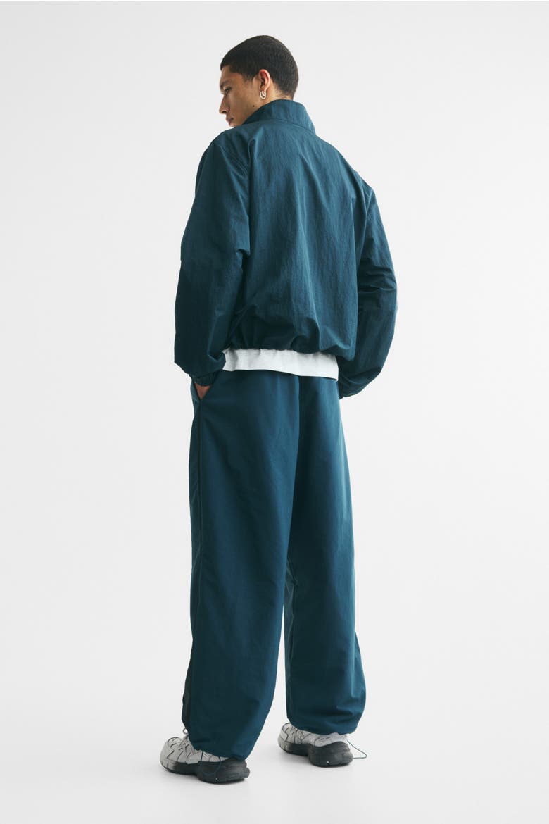 Loose-fit Nylon Track Pants, Alternate, color, Dark turquoise