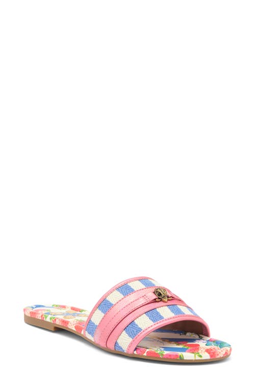 Kurt Geiger Southbank Flat Sandal In Open Blue