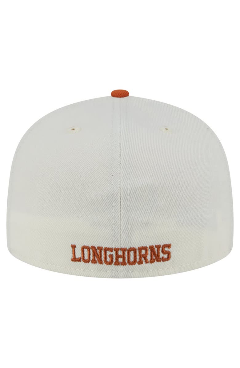 New Era Men's New Era Cream Texas Longhorns Chrome 59FIFTY Fitted Hat, Alternate, color,