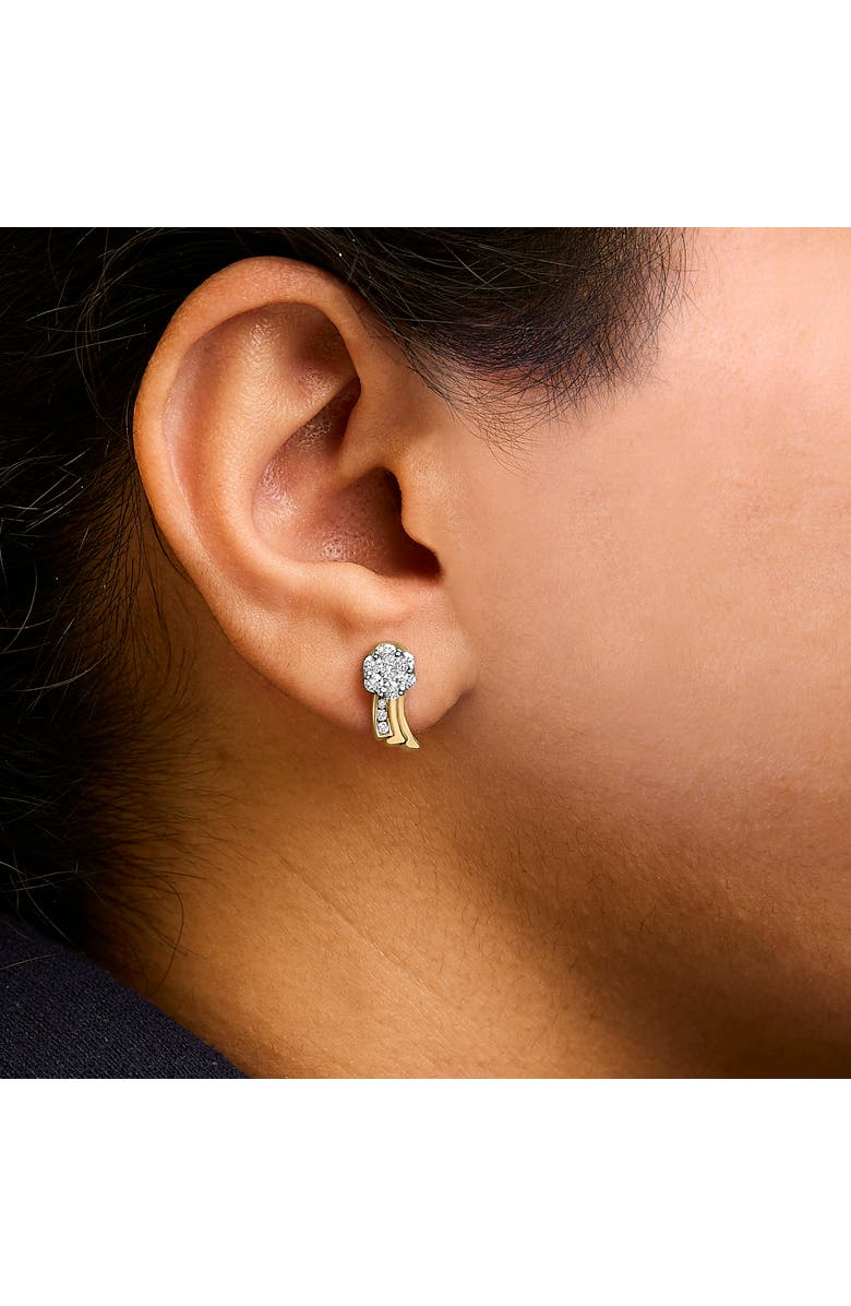 Haus of Brilliance 14K Yellow Gold 7/8 cttw Round Cut Diamond Earrings, Alternate, color, Yellow