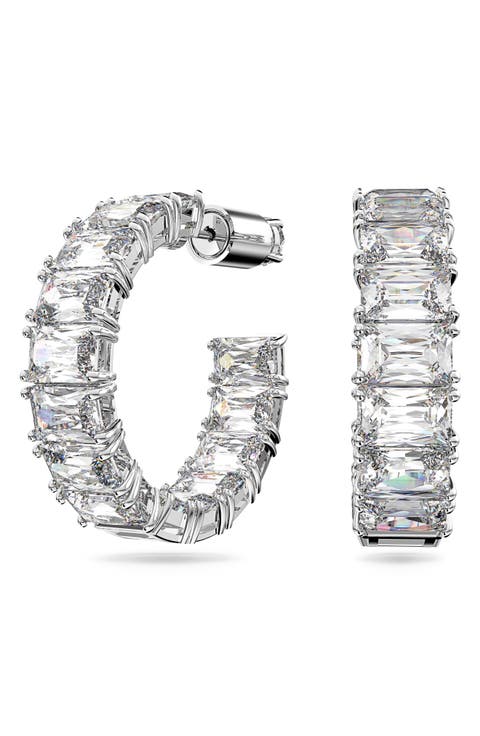 Matrix Swarovski Hoop Earrings