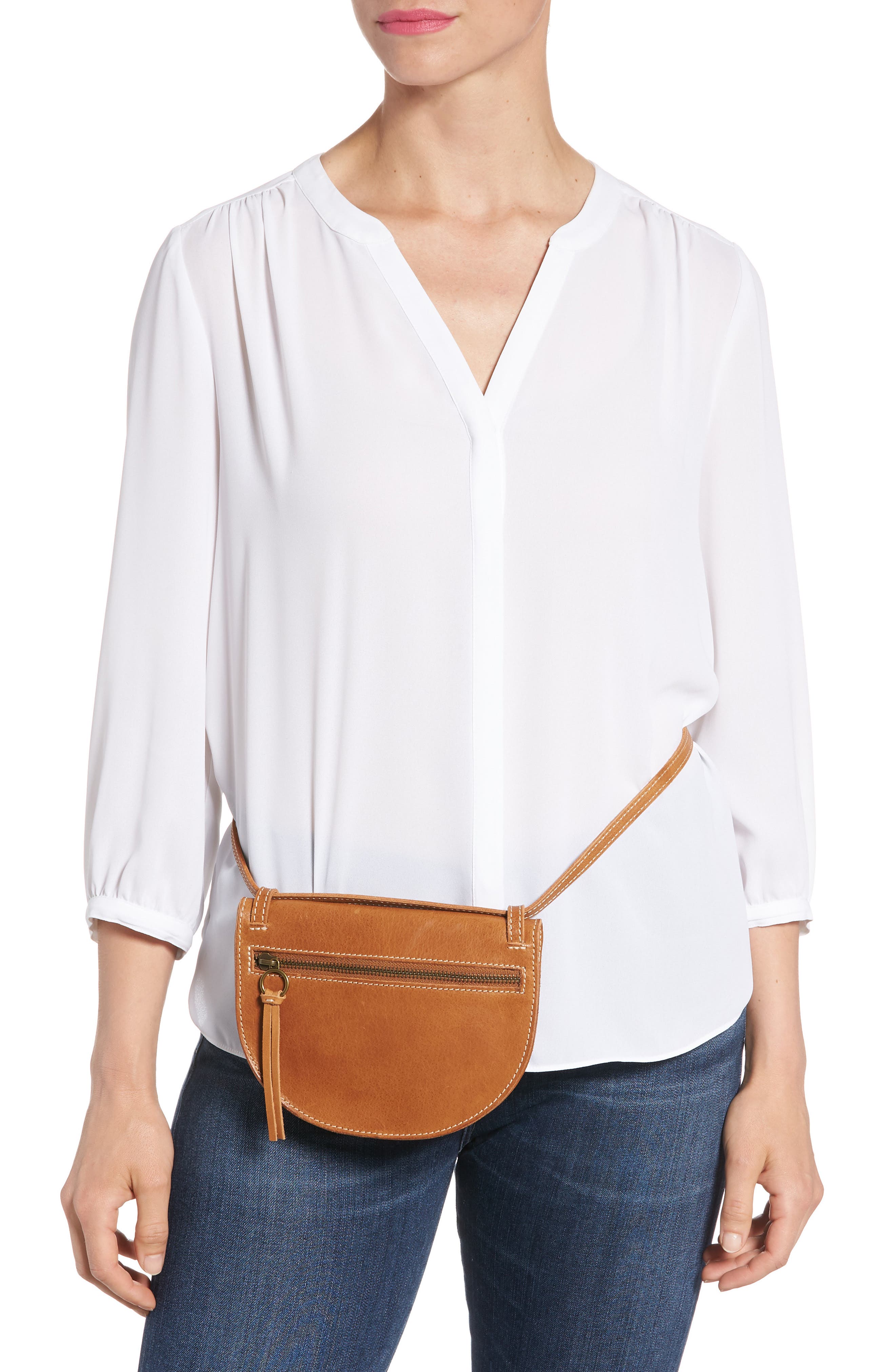 Madewell Siena Leather Belt Bag, Alternate, color, 