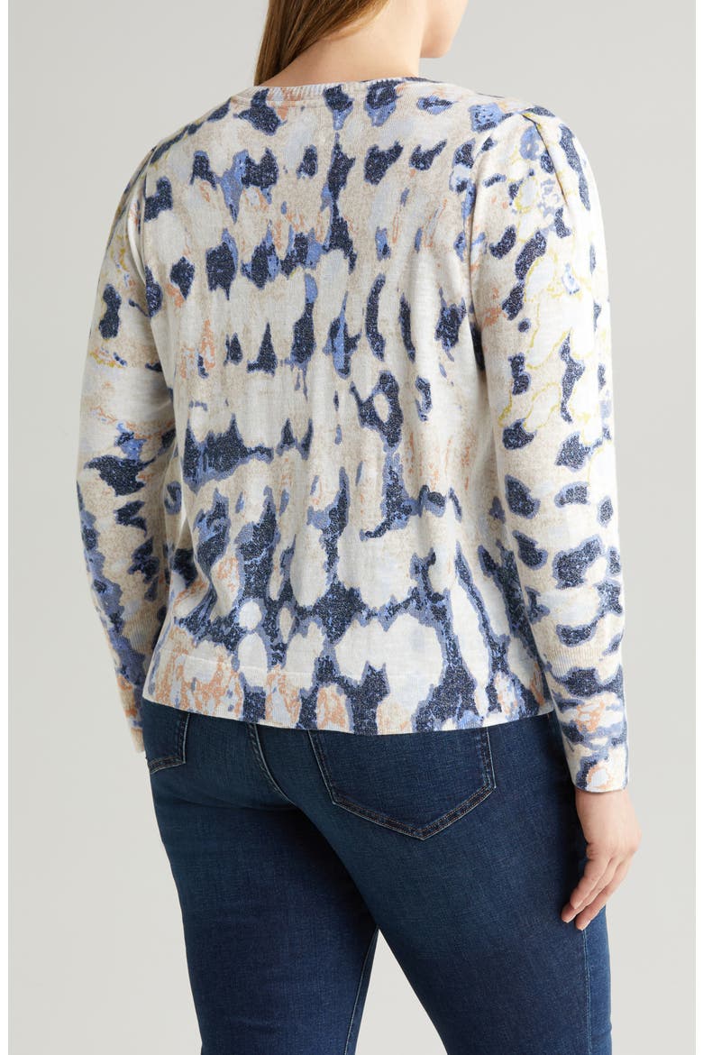 Rolling Clouds V-Neck Sweater, Alternate, color, BLUE MULTI