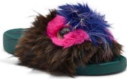 Kurt Geiger London Meena Mascot Faux Fur Slide Sandal
