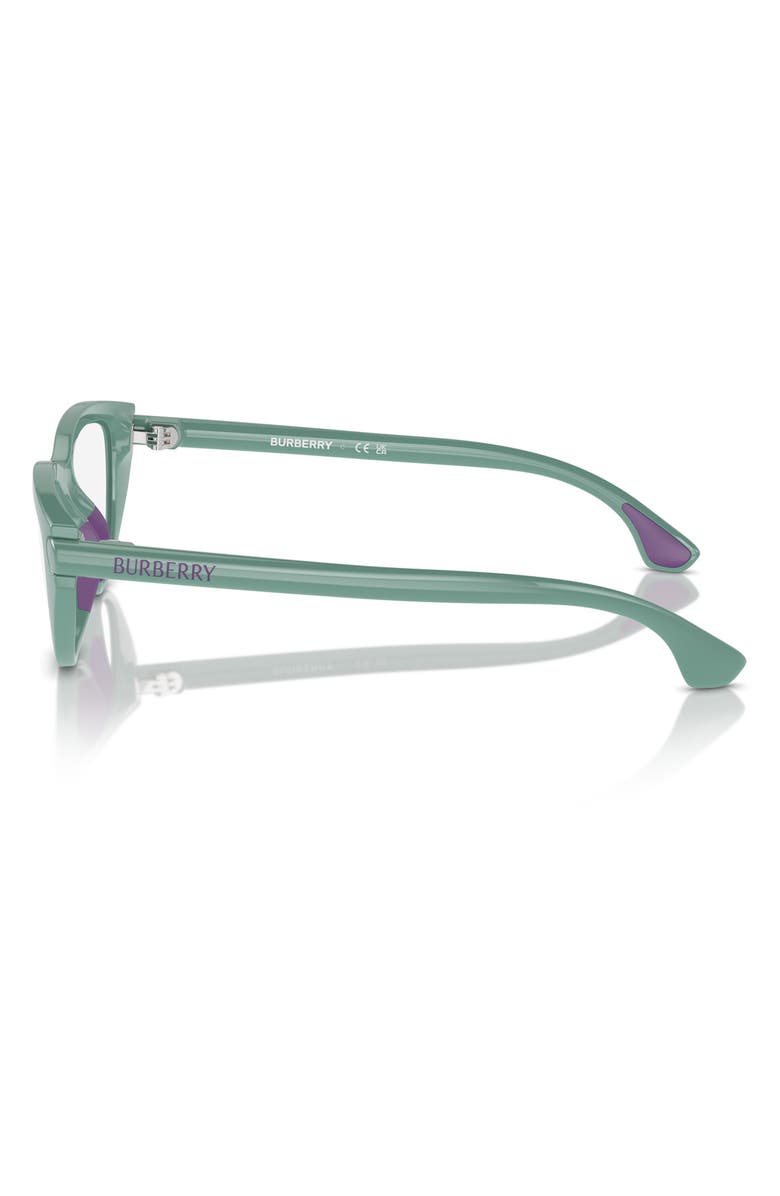 Burberry 45mm Cat Eye Optical Glasses, Alternate, color, Green / Demo Lens