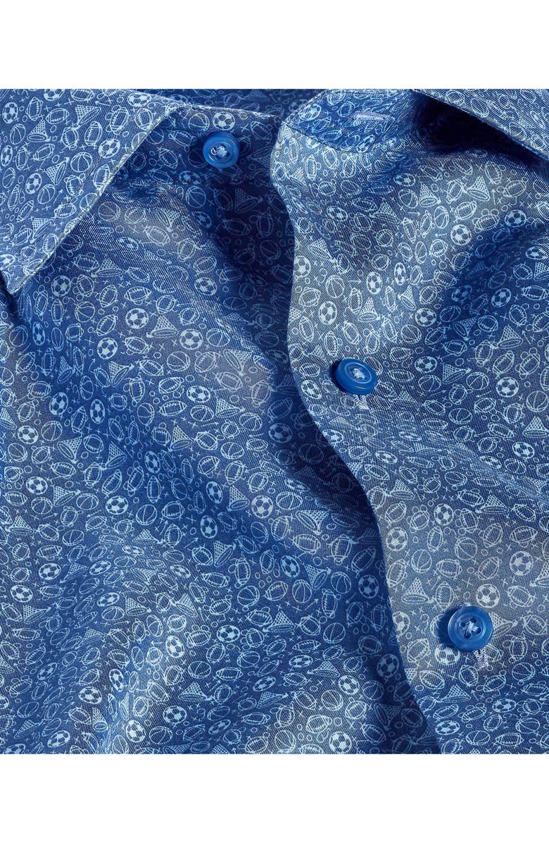 David Donahue Casual Short Sleeve Button-Up Shirt, Alternate, color, 