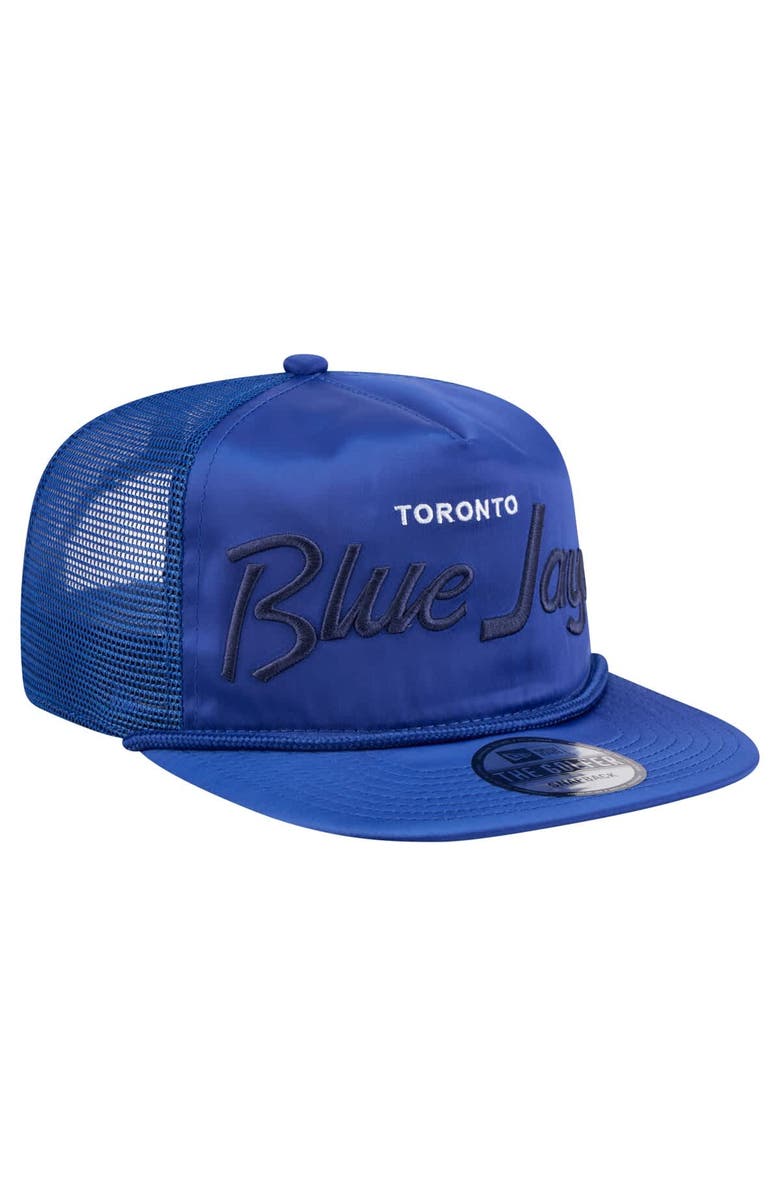New Era Men's New Era Royal Toronto Blue Jays Retro Satin Script Golfer Adjustable Hat, Alternate, color, Royal