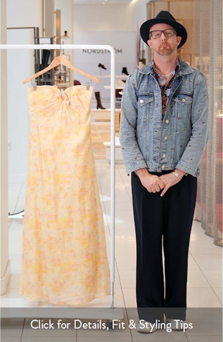 Amina Strapless Maxi Dress, sales video thumbnail