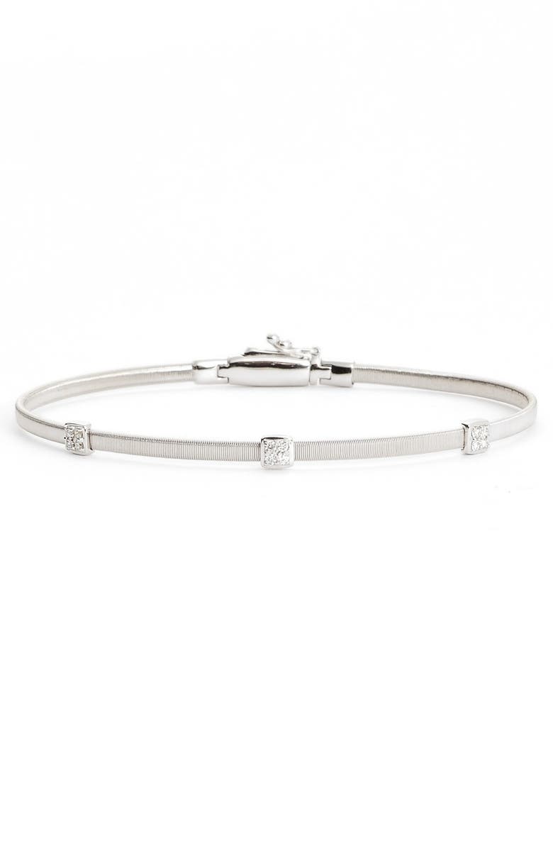 Marco Bicego Masai Small Station Diamond Bracelet, Main, color, White Gold