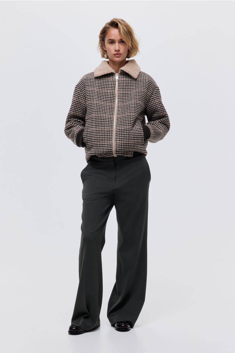 Flared Tailored Trousers, Alternate, color, Dark dusty green