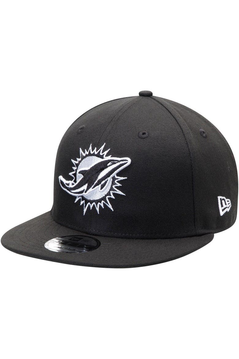 Men's New Era Black Miami Dolphins B-Dub 9FIFTY Adjustable Hat, Main, color, BLACK