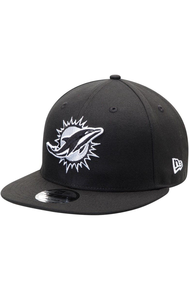 New Era Men's New Era Black Miami Dolphins B-Dub 9FIFTY Adjustable Hat, Main, color, Black