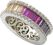 SUZY LEVIAN Multicolor Cubic Zirconia Eternity Band Ring