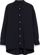 Marni Oversized Virgin Wool Button-Up Shirt