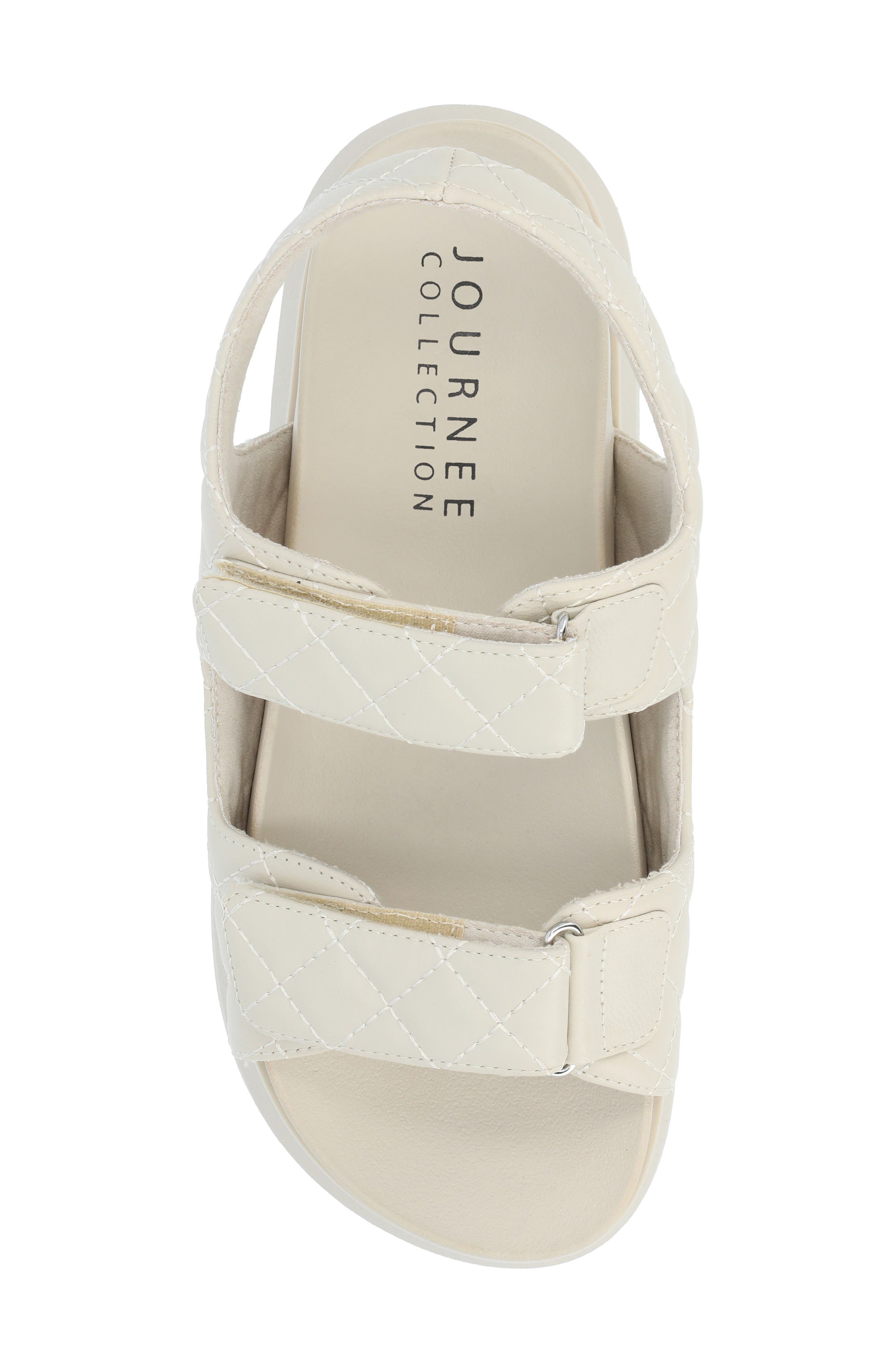 Journee Collection Debby Sandal, Alternate, color, Beige