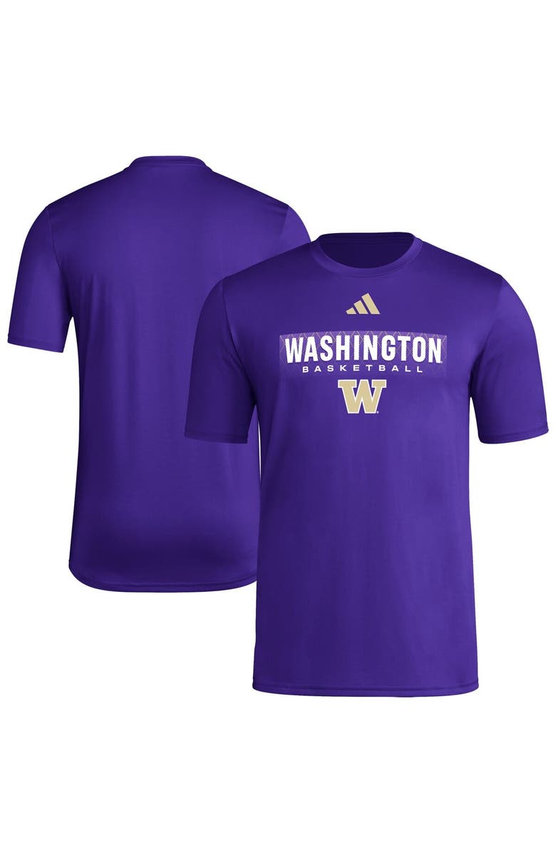 adidas Men's adidas Purple Washington Huskies Locker On-Court In The Fade Pregame AEROREADY T-Shirt, Alternate, color, Purple