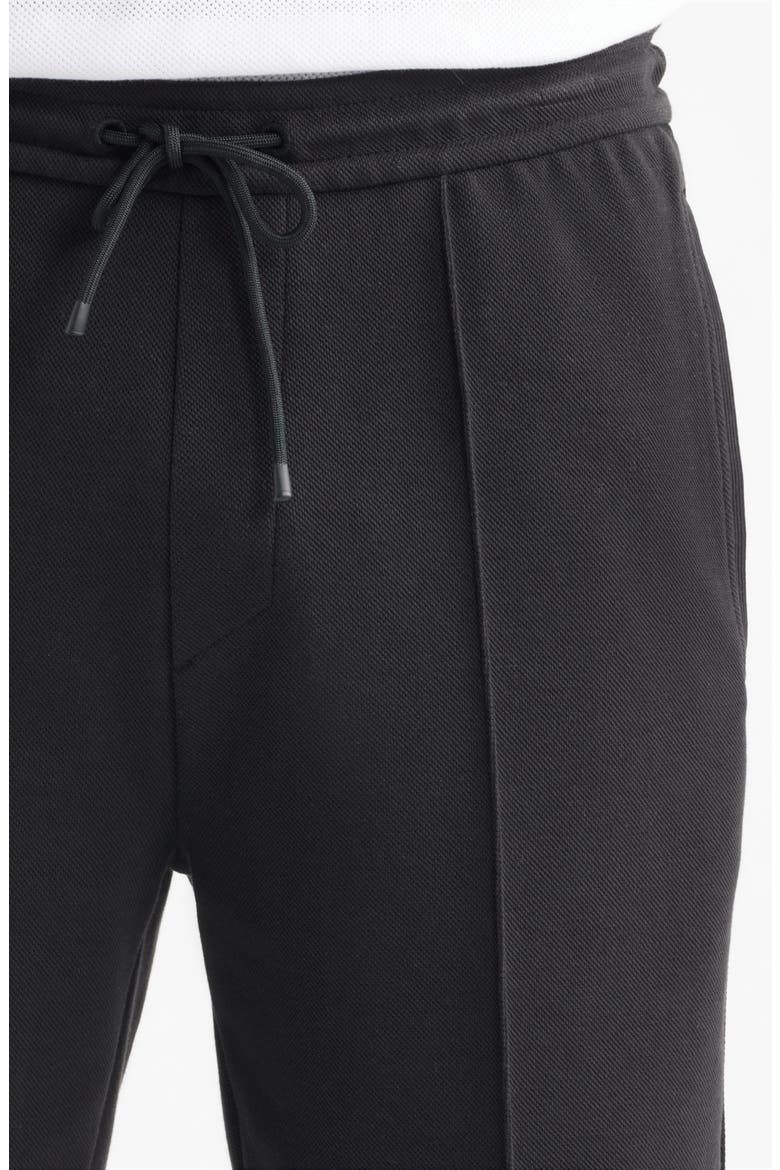 Pintuck Textured Shorts, Alternate, color, BLACK