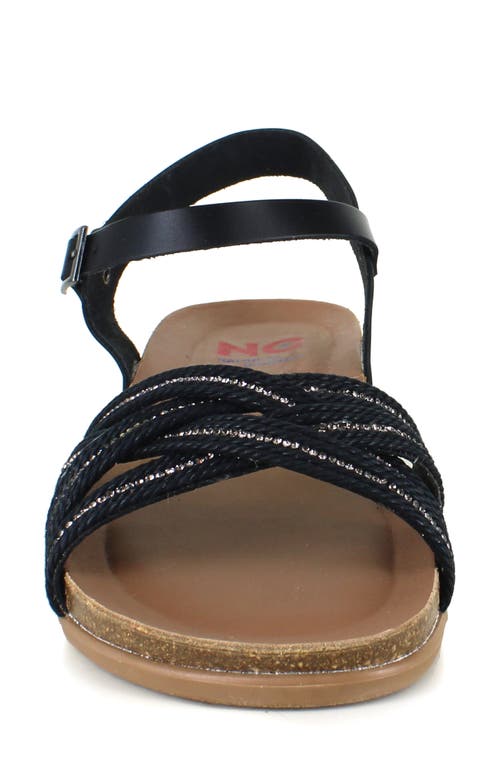 National Comfort Porto Sandal In Black Leather
