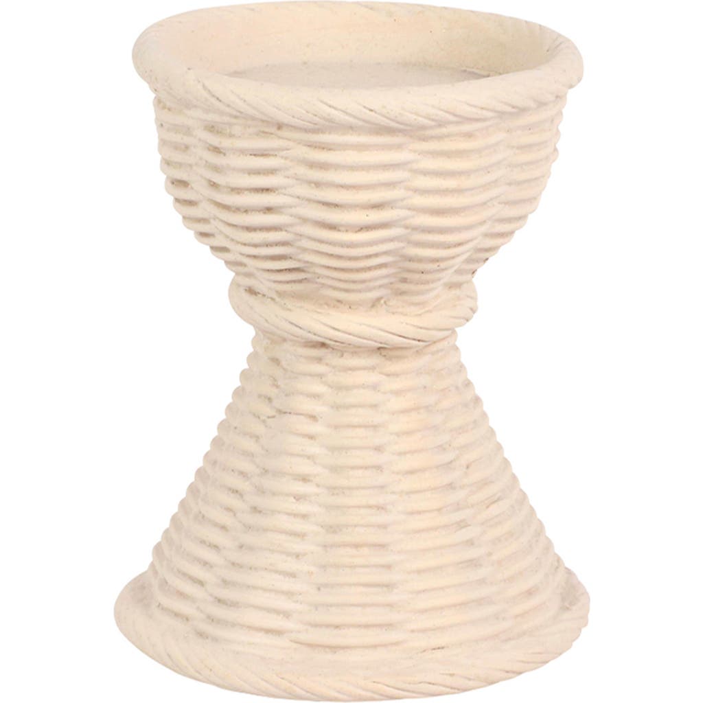 Vietri Casa Gray Short Candle Stick In Natural