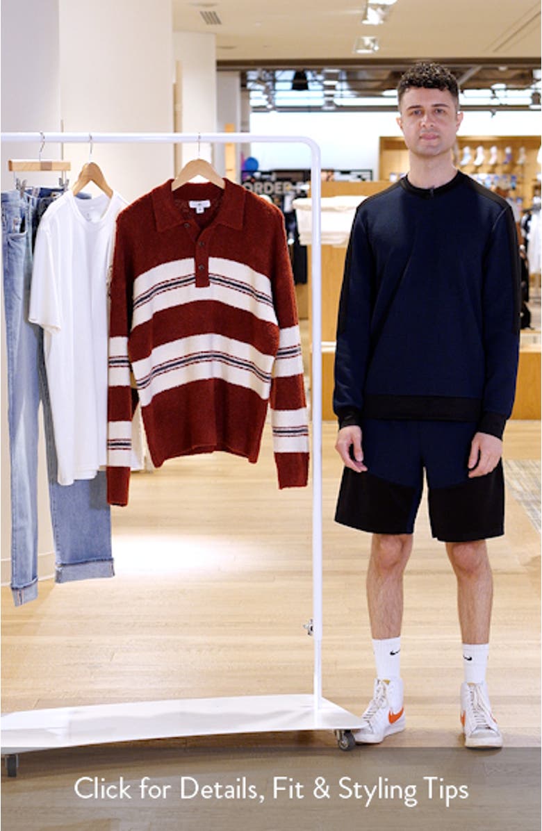 Stripe Oversize Polo Sweater, sales video thumbnail