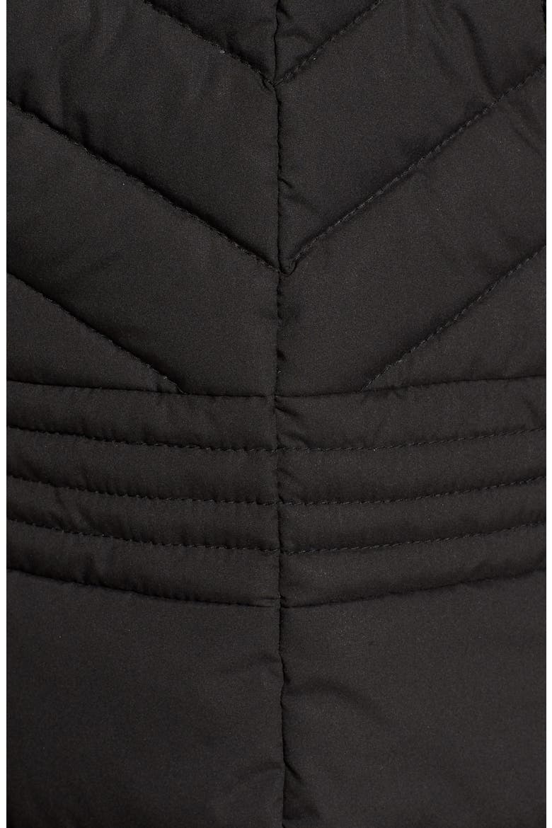 Stretch Quilted Walker Coat, Alternate, color, BLACK