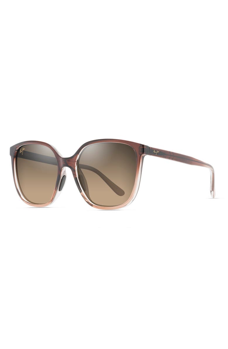 Maui Jim Good Fun 57mm PolarizedPlus2<sup>®</sup> Butterfly Sunglasses, Alternate, color, Brown