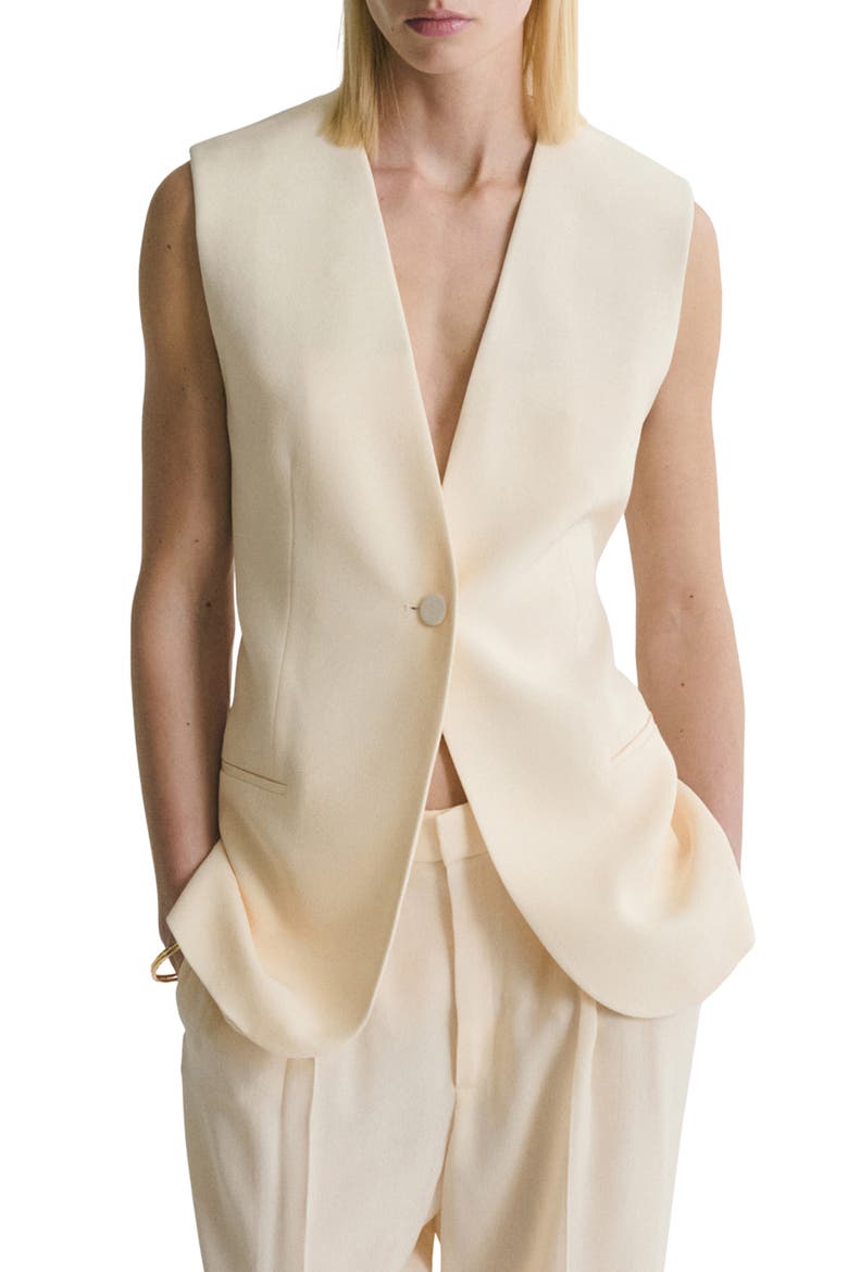 Longline Vest, Main, color, VANILLA