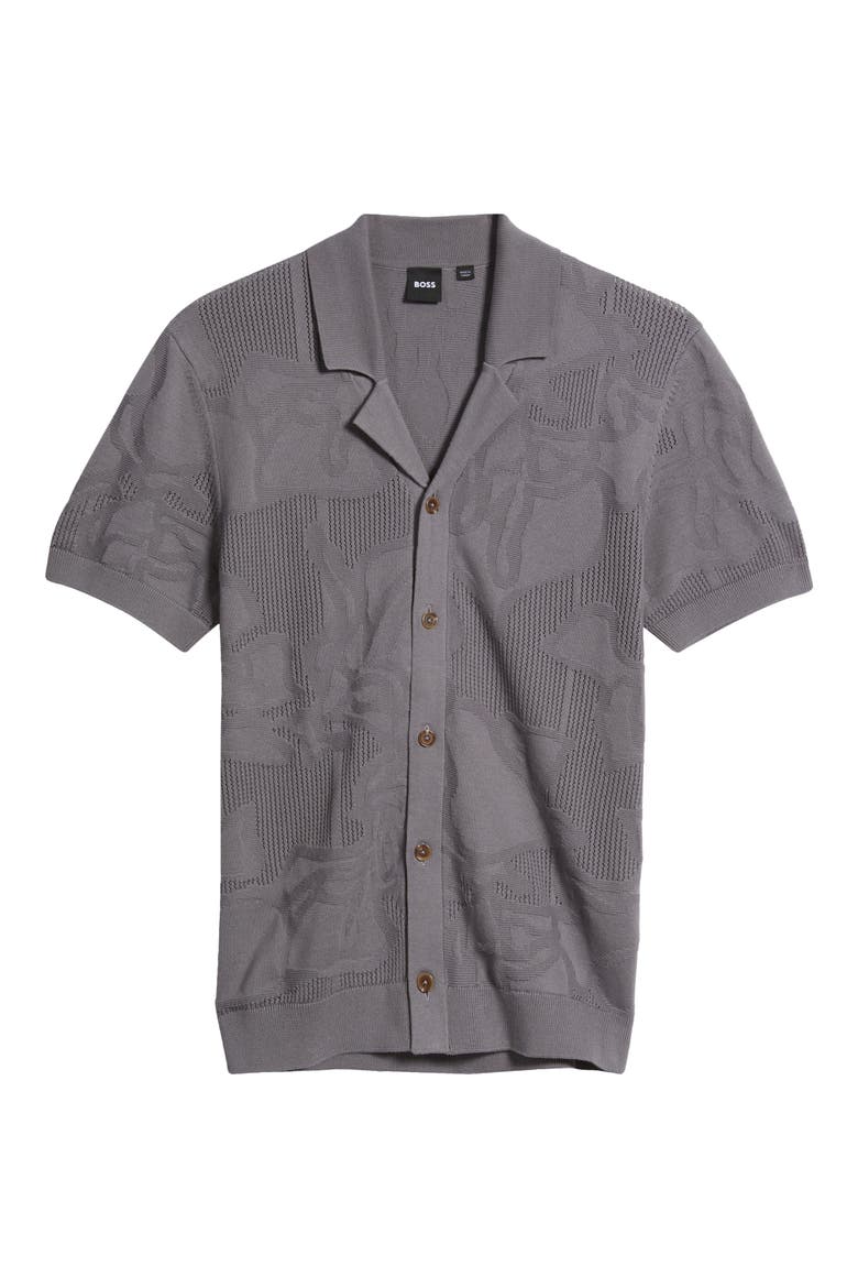 C-Noy Texture Camp Shirt, Alternate, color, MEDIUM PURPLE