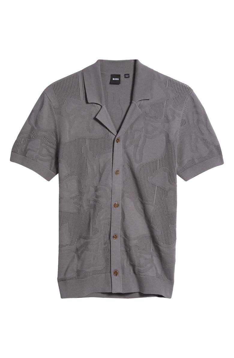 BOSS C-Noy Texture Camp Shirt, Alternate, color, Medium Purple