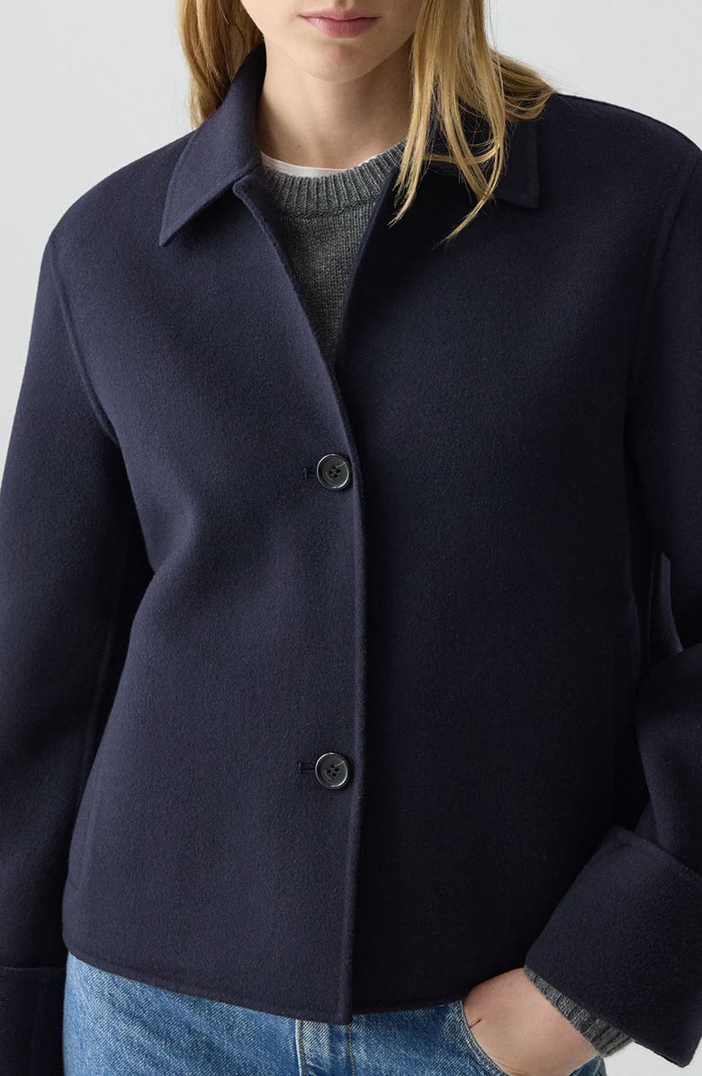 Theory Wool & Cashmere Button Jacket, Alternate, color, New Navy