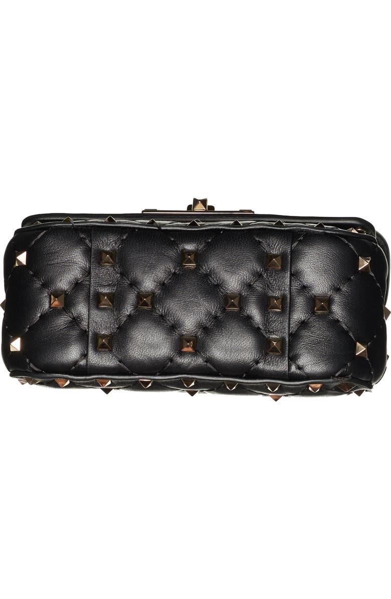 Valentino Garavani Micro Spike It Rockstud Lambskin Leather Top Handle Bag, Alternate, color,