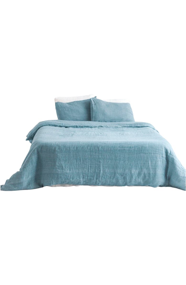 Creative Women Stone Washed Linen Duvet Cover Set, Main, color, 