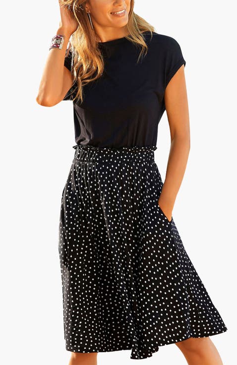 Women's Polka Dot -In-1 Dress