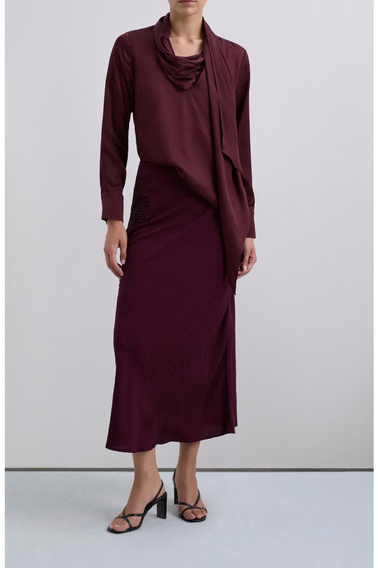 Saten Shirt, Alternate, color, Burgundy