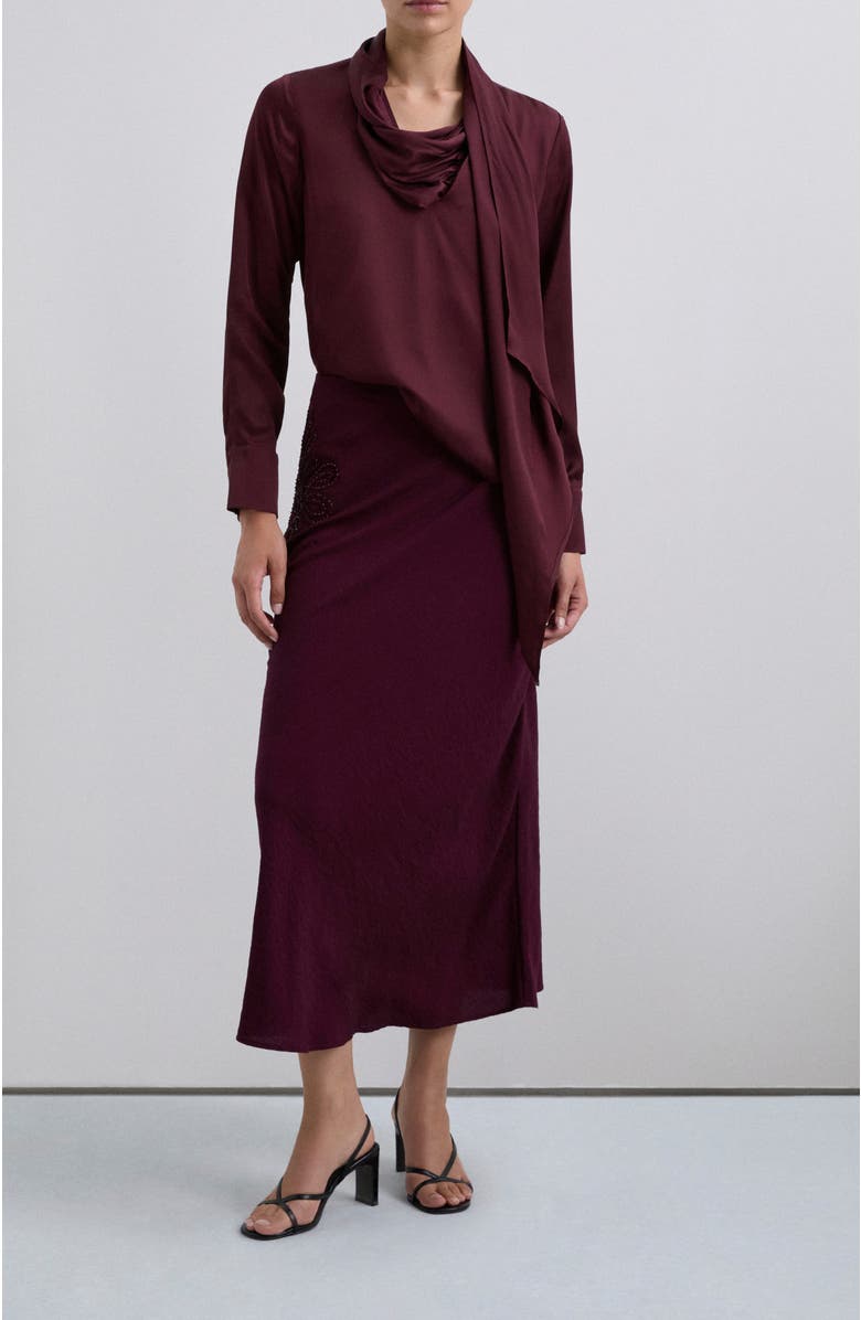 Scalpers Saten Shirt, Alternate, color, Burgundy