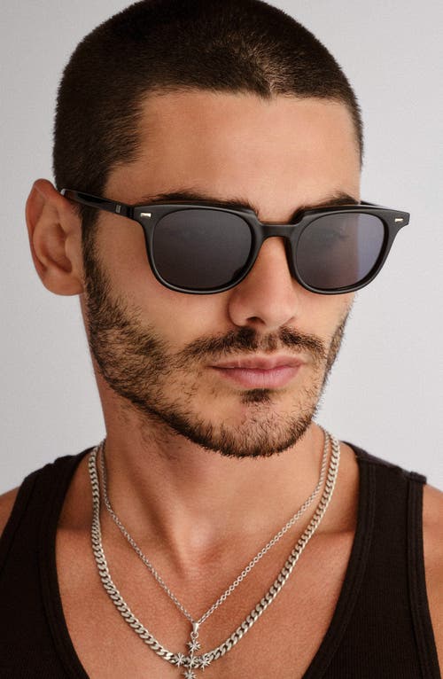 Le Specs Le Resolu 51mm Polarized D-frame Sunglasses In Black