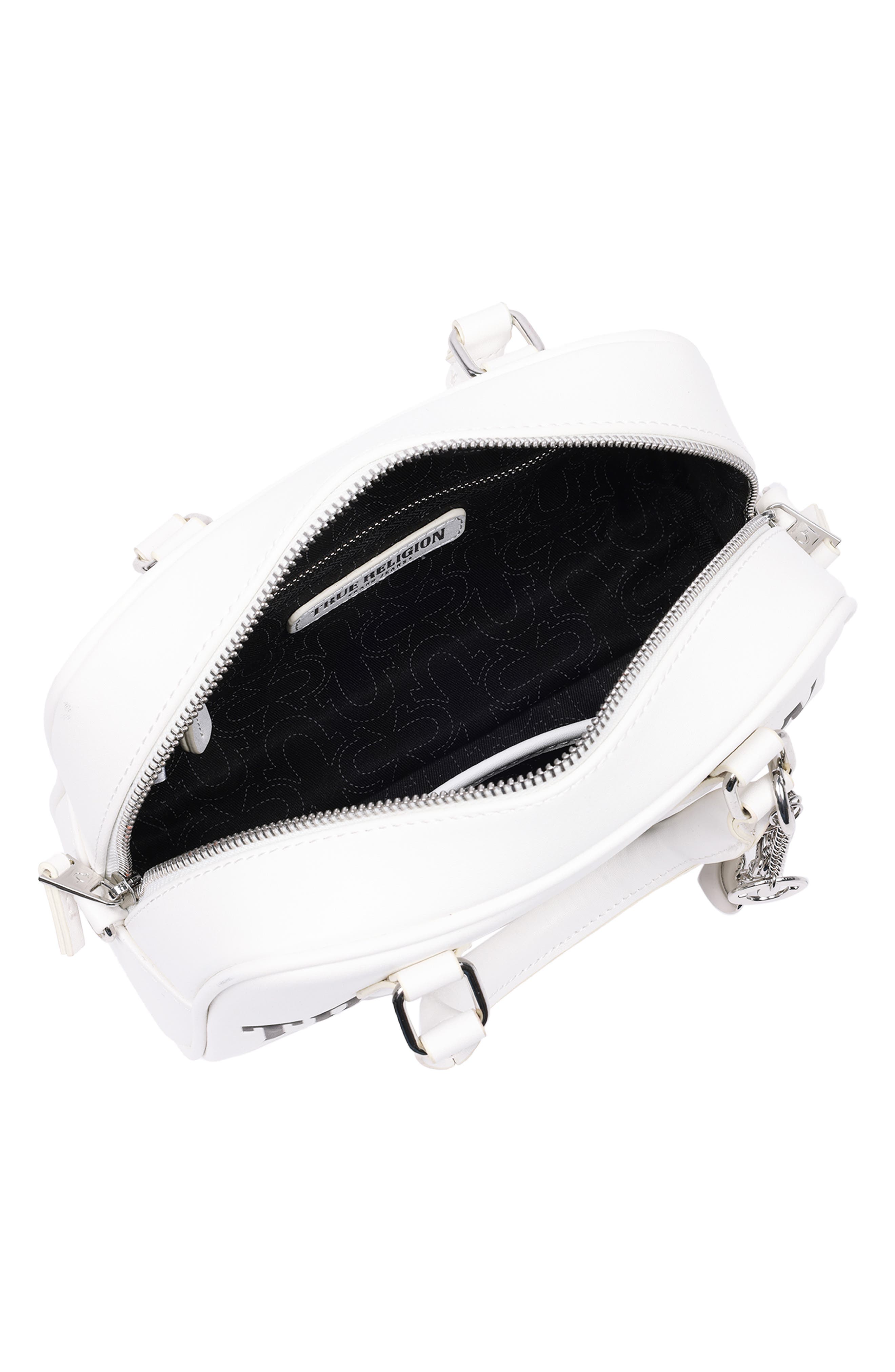 True Religion Bombe Logo Satchel, Alternate, color, 