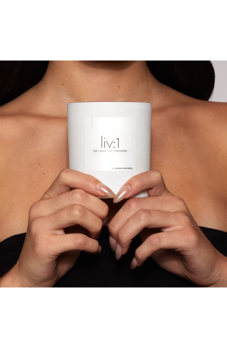 Sarah Maxwell Beauty liv1 Scented Candle, Alternate, color, White
