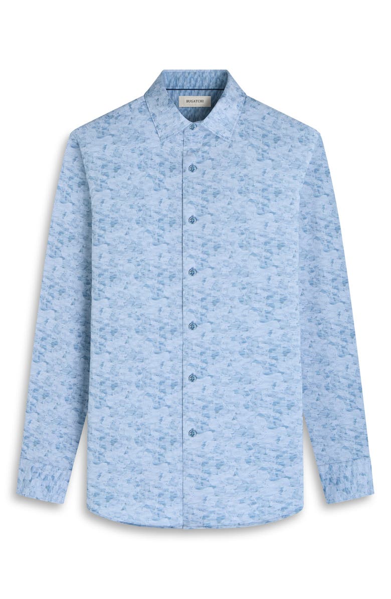 Bugatchi Jimmy OoohCotton<sup>®</sup> Abstract Floral Button-Up Shirt, Alternate, color, Aloe