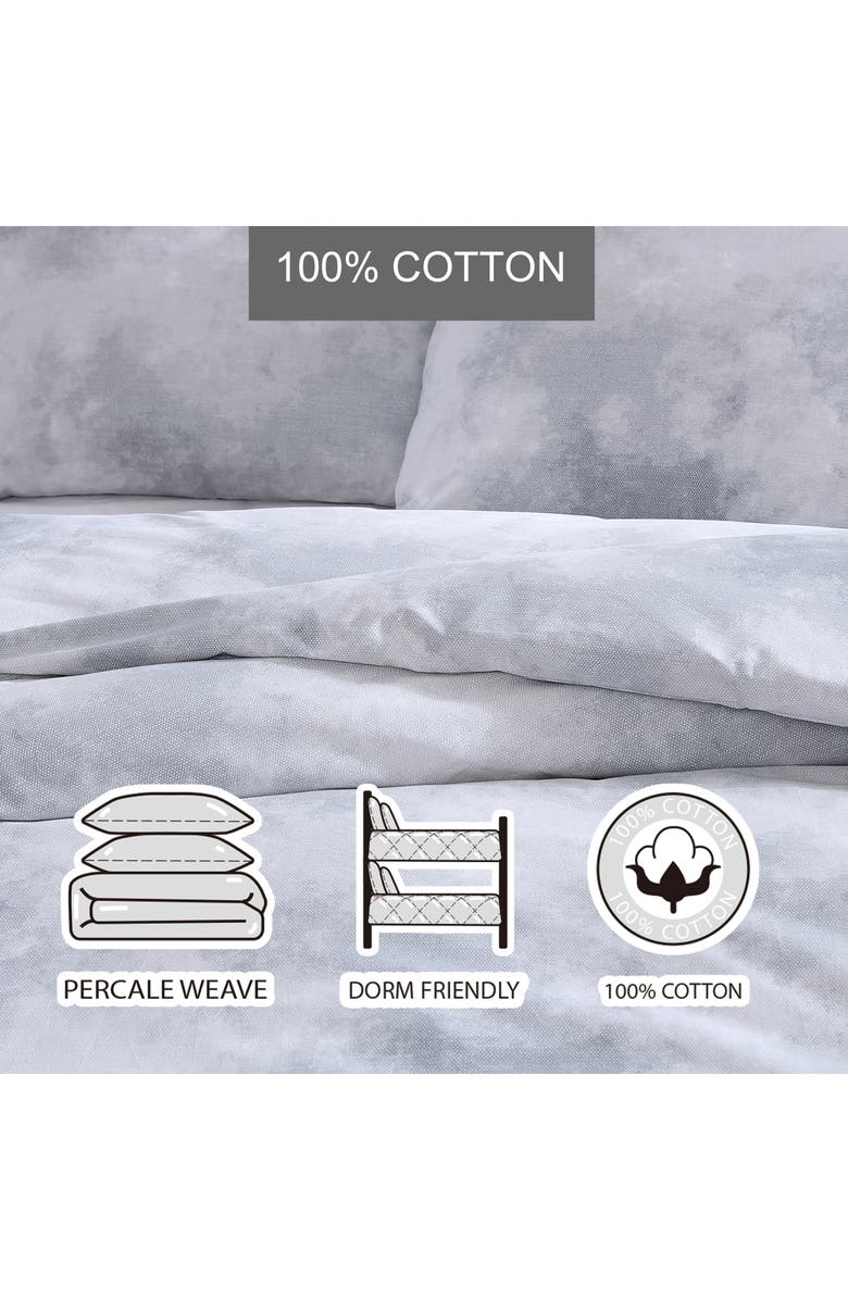CITY SCENE Koto Clouds Cotton Duvet Cover Set, Alternate, color, Grey