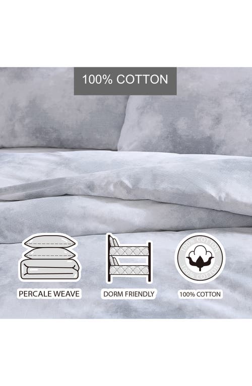 City Scene Koto Clouds Cotton Duvet Cover Set In Gray