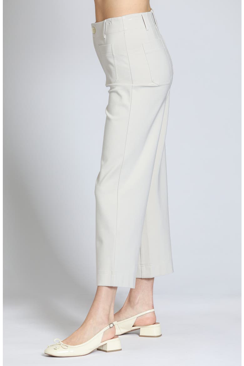 Ponte Wide Leg Crop Pants, Alternate, color, CHAMPAGNE
