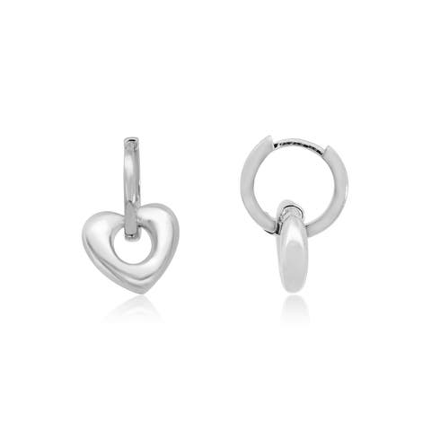 Heart Huggie Hoop Earrings