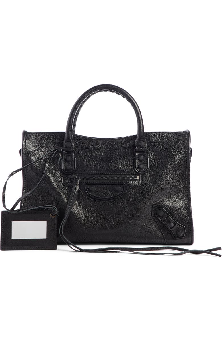 Balenciaga Mini Classic City Calfskin Leather Satchel, Main, color,