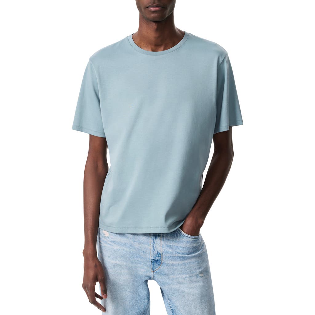 Rag & Bone Pima Interlock Tee In Stoneblue