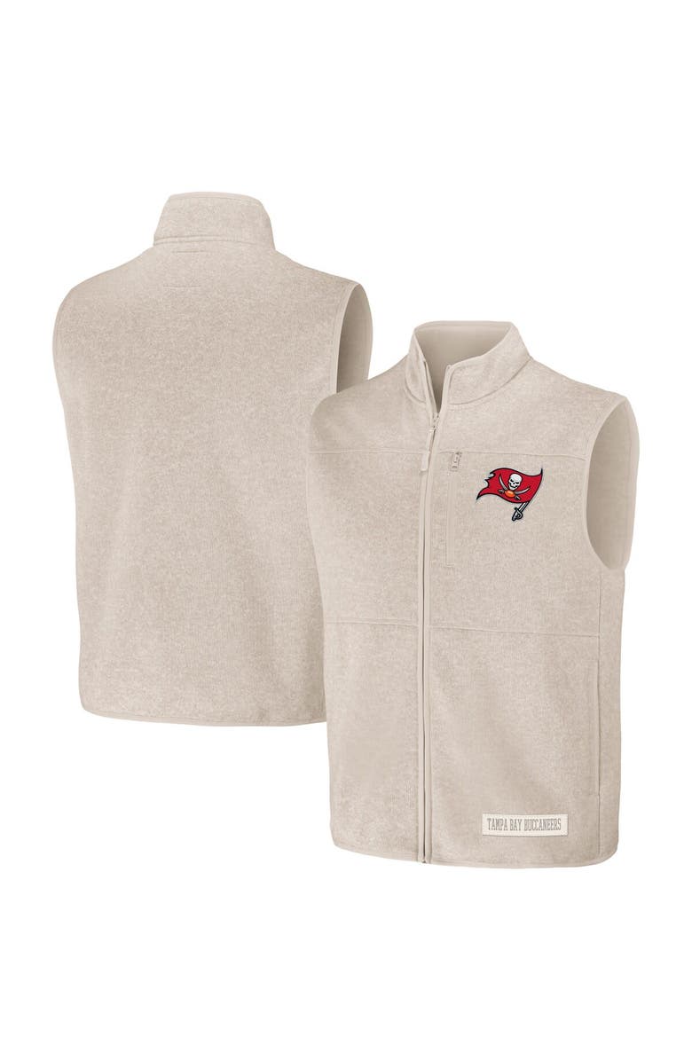 NFL X DARIUS RUCKER Men's NFL x Darius Rucker Collection by Fanatics Oatmeal Tampa Bay Buccaneers Full-Zip Sweater Vest, Main, color, Oatmeal